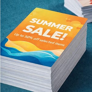 A5 Flyers: Single sided– Min order: 5000